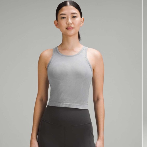Lululemon | Ebb To Street Crop Tank Rhino Grey - Picture 1 of 6
